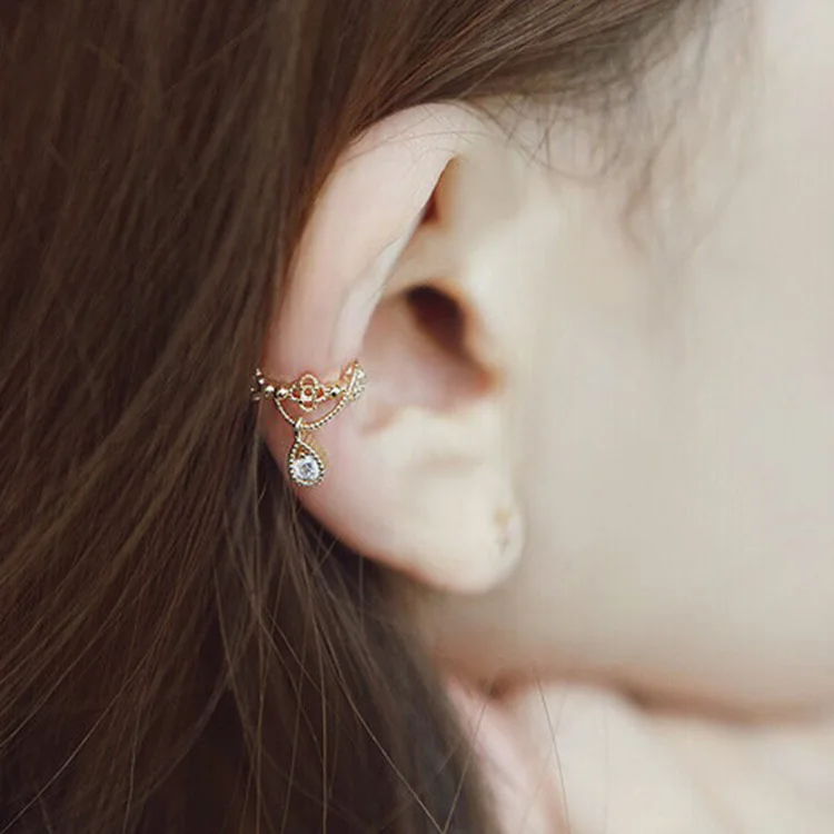 1 шт. женские серьги каффы U образной формы с фианитами|u shape ear cuff|ear cuffear cuff fashion |