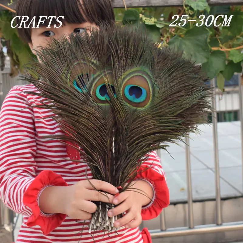 Новинка! Высококачественные Натуральные перышки павлина 25 30 см/40 50 см сделай сам