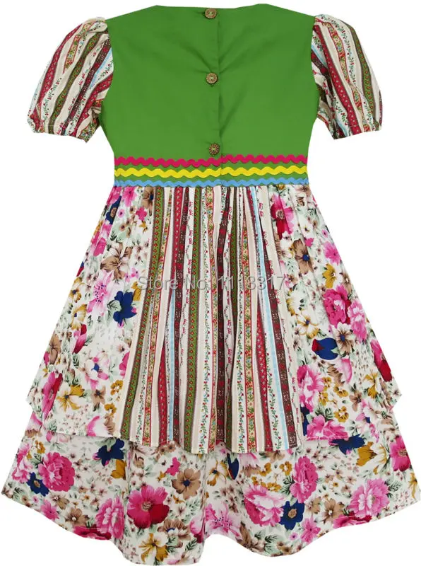 Girls Dress Princess Flower Green Cotton 2020 Summer Wedding Party Dresses Kids Clothes Size 4-10 Carnival Vestidos Robe Fille | Детская