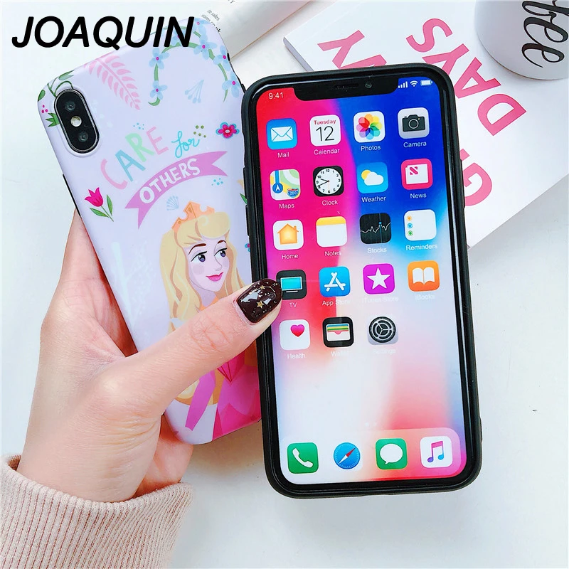 Classic Anime Ariel princess Snow White Cinderella Rapunzel Aurora cover case For iPhone 8 7 6 6s Plus X XR Xs Max back shell |