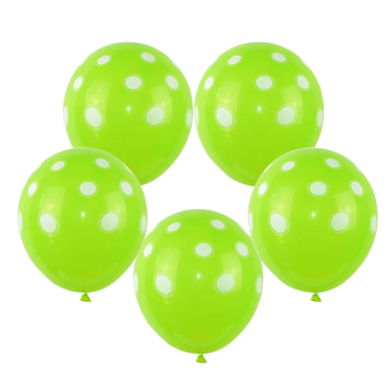 B06 green 5/10 шт./партия черный, Красный Божья коровка латексных шарика в горошек воздушный шар Globos для вечеринки, дня рождения Подарки воздушные шары для свадьбы Baby Shower Декор 8z - Цвет: B06 green