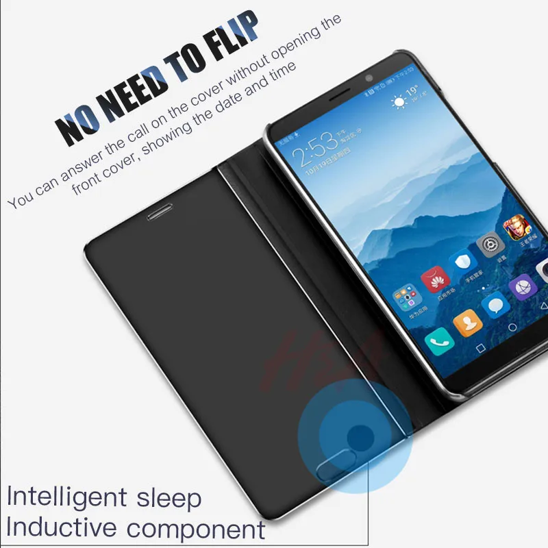 Прозрачный зеркальный чехол для телефона Huawei P20 Lite P10 P9 P8 Pro Mate 20 10 9 8 Y7 чехлы с