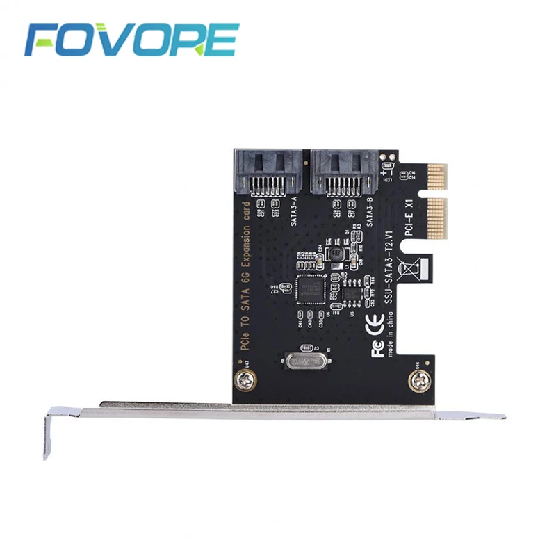 Плата расширения SATA 2 порта 3 0 III 6 Гбит/с PCI e плата express адаптер к PCIe с