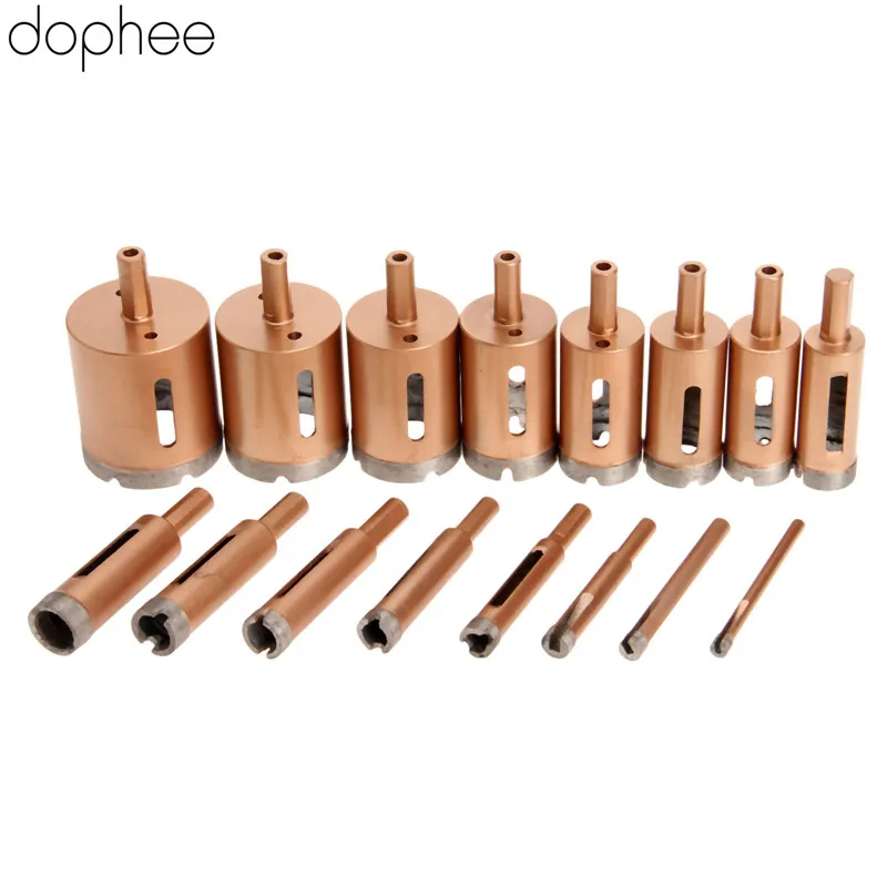 

dophee Tools 6-20mm Diamond Coated Core Metal Hole Saw Drill Bits For Tiles Marble Glass Granite Drilling Cutter Instruments 1PC