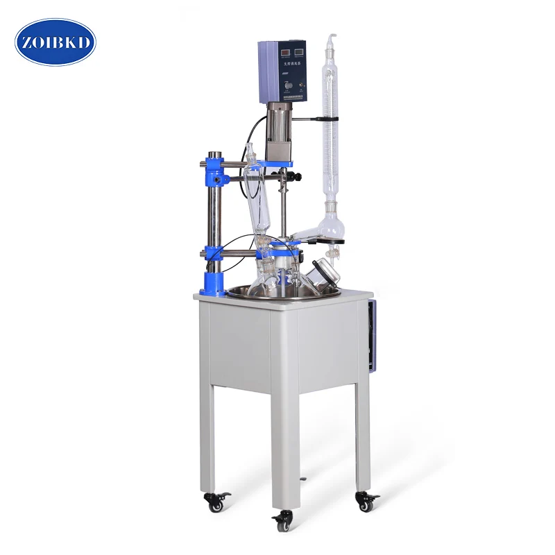 F 10L однослойный стеклянный реактор для различных процессов растворения и