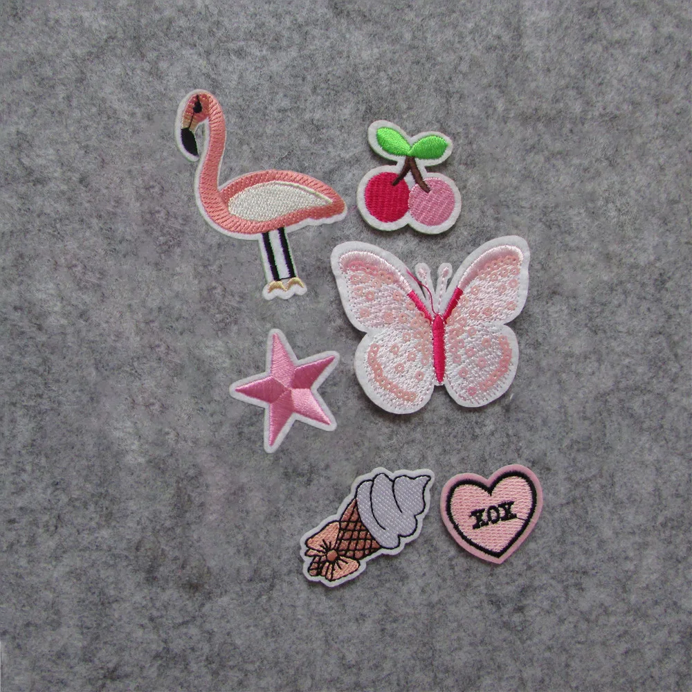 Лидер продаж брендовая новинка розовая детская нашивка с утюгом Дешевые Вышитые