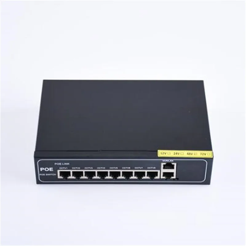 ANDDEAR 24 v 8 портовый гигабитный коммутатор poe 8*100/1000 Мбит/с POE и разъёмы 2*100/1000 на