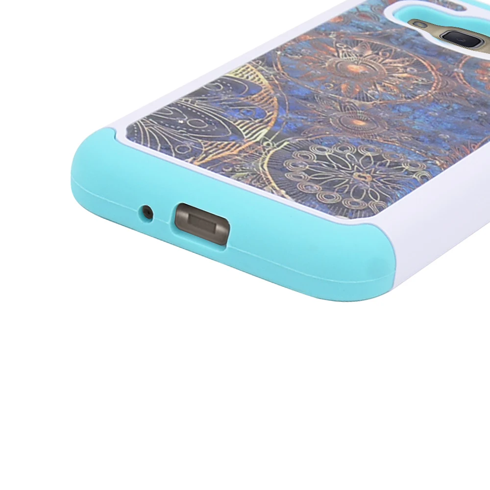 Nuomaofly чехол для Galaxy J7 шипованных rhinestond Гибридный Панцири защитник двойной Слои