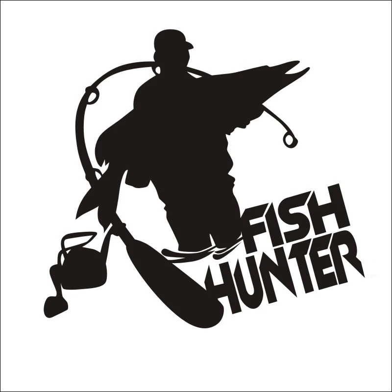 DCTAL Автомобильная наклейка для рыбалки автомобильный Стайлинг programa Catfish Hunter Pesca