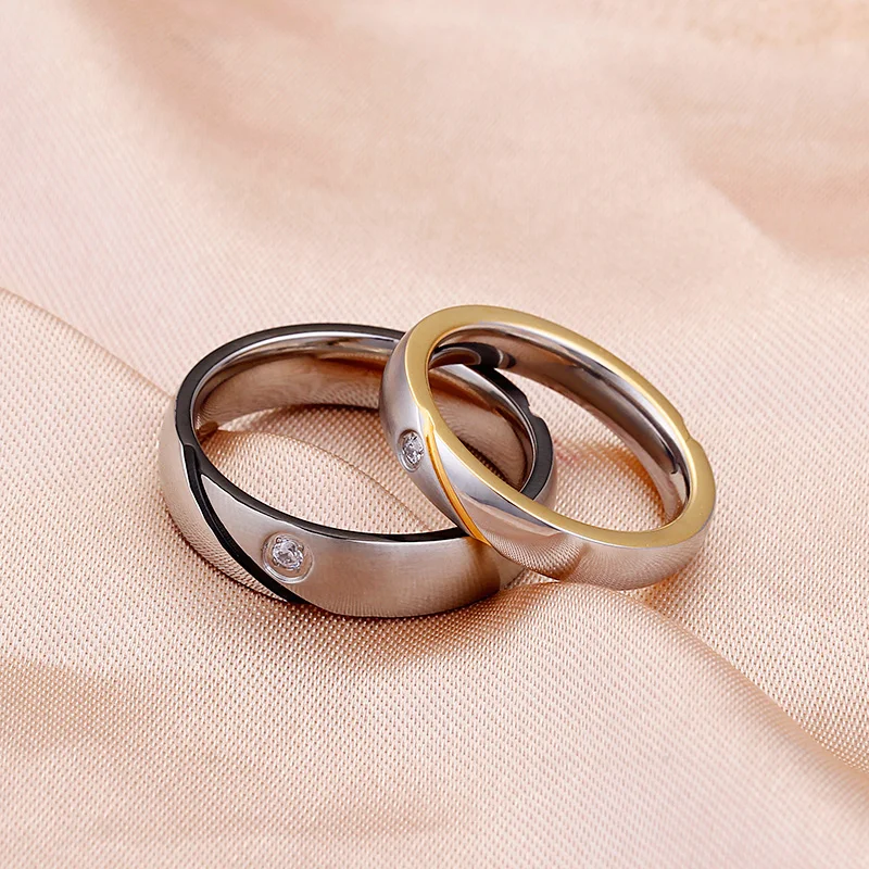 Новое поступление 2018 обручальное кольцо 4 мм/6 мм из нержавеющей стали маленькое