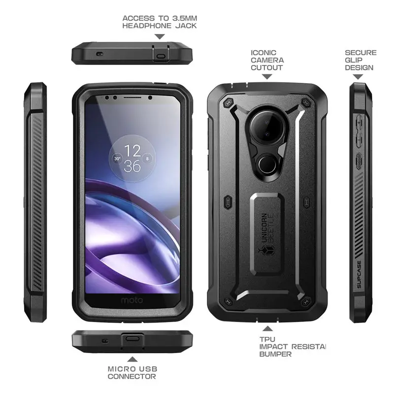SUPCASE For Moto G6 Play Case UB Pro Full-Body Rugged Holster Protective Cover with Built-in Screen Protector For Moto G6 Play