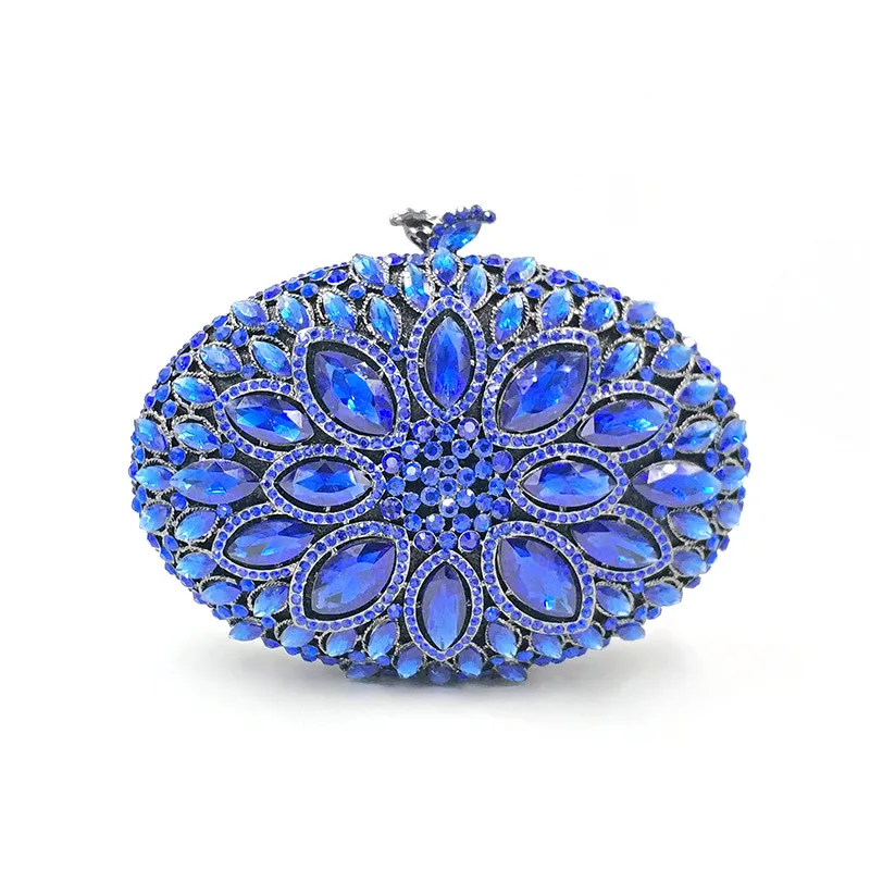 Color 3 blue Элегантные женские вечерние сумочки с бриллиантами, Роскошный кошелек, клатчи, Женские Дизайнерские Сумочки с кристаллами, кошельки для свадебной вечеринки - Цвет: Color 3 blue