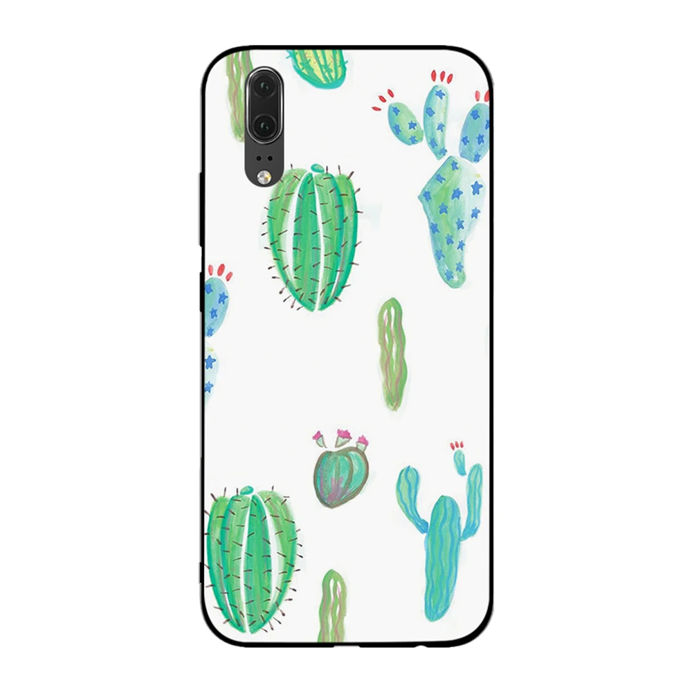 Мягкий чехол с фруктовым и зеленым КАКТУСОМ для Huawei Y6 Y7 Y9 Prime 2017 2018 2019 Nova 2i 3 4 3i Lite Mate