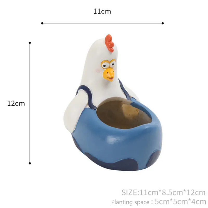 7 Милые животные цветочные горшки горшок для суккулентов панда Смола Растения стол цветочный горшок для оформления дома Macetas цветочный плато - Цвет: 7