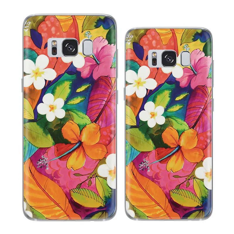 Цветочный чехол для телефона Samsung Galaxy S8 Plus с цветочным рисунком S8Plus мягкий