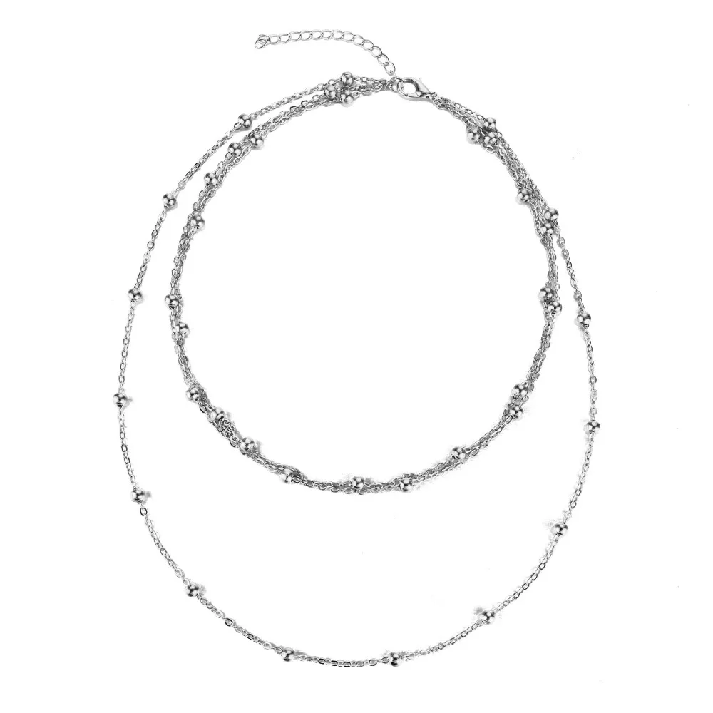 Женское многослойное ожерелье UMKA в стиле бохо с подвеской из бисера 2019|Цепочки| |