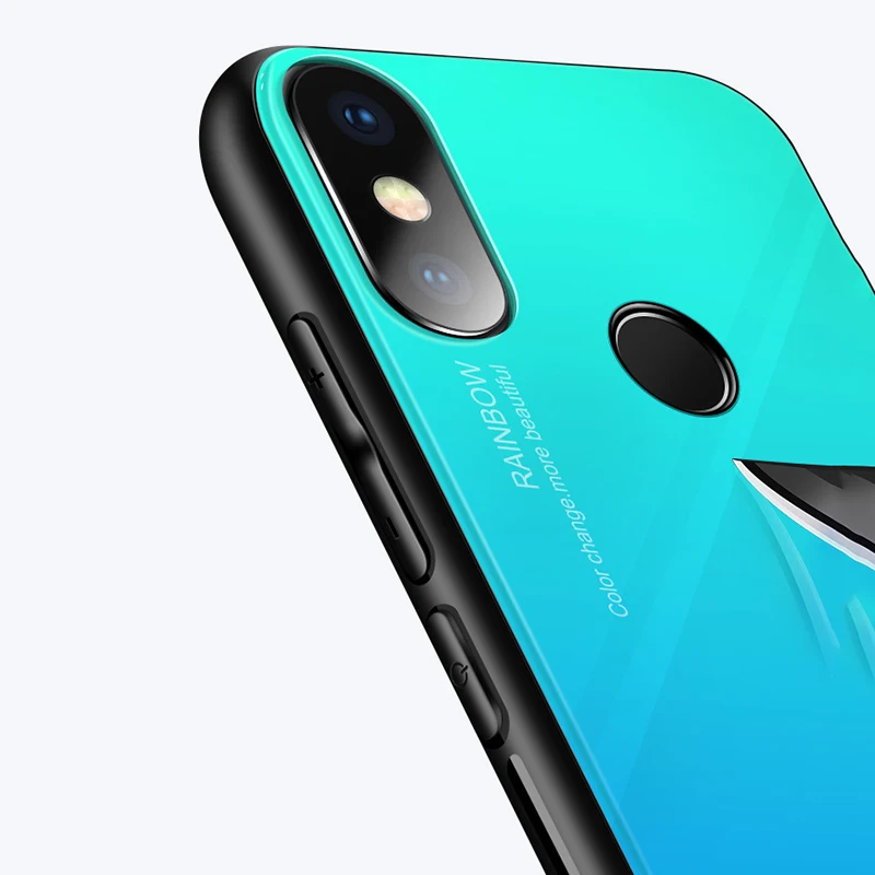 Стекло антидетонационных чехол для телефона xiaomi mi 8 ярких цветов TPU + PC мягкую hard
