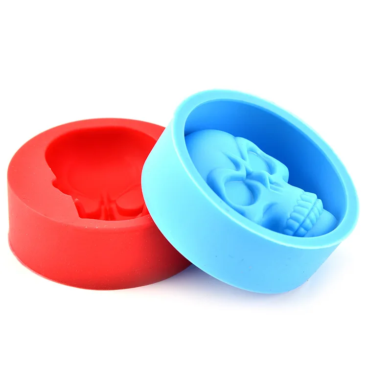 1pc random color B 1 PC Горячая Большой льда лоток пудинг плесень 3D череп силиконовые формы 4 полости самодельный лед Maker Ho Применение держать Применение Кухня аксессуары - Цвет: 1pc random color B