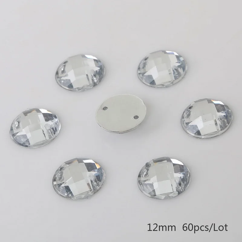12mm 60pcs 100 шт. размер на выбор 8-20 мм жемчужные свадебные алмазные пуговицы фактор розетки Стразы Кнопки DIY аксессуары для волос декоративные пуговицы - Цвет: 12mm 60pcs