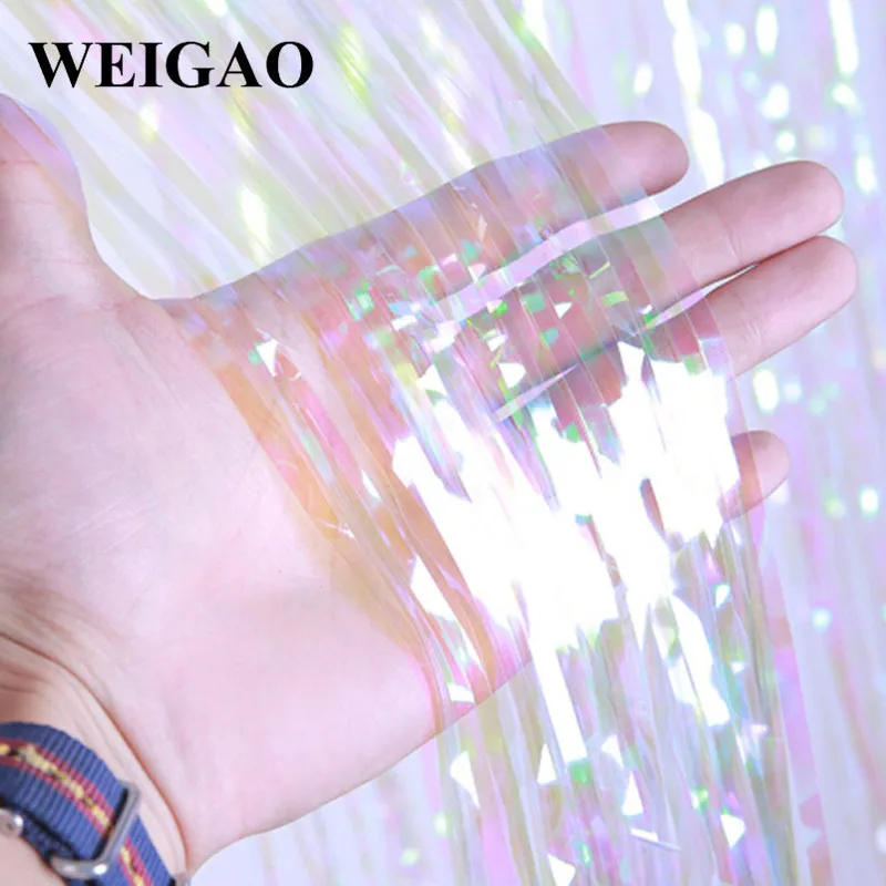 Переливающаяся металлическая бахрома из фольги 1 шт. 1/2/3/4 м блестящие занавески