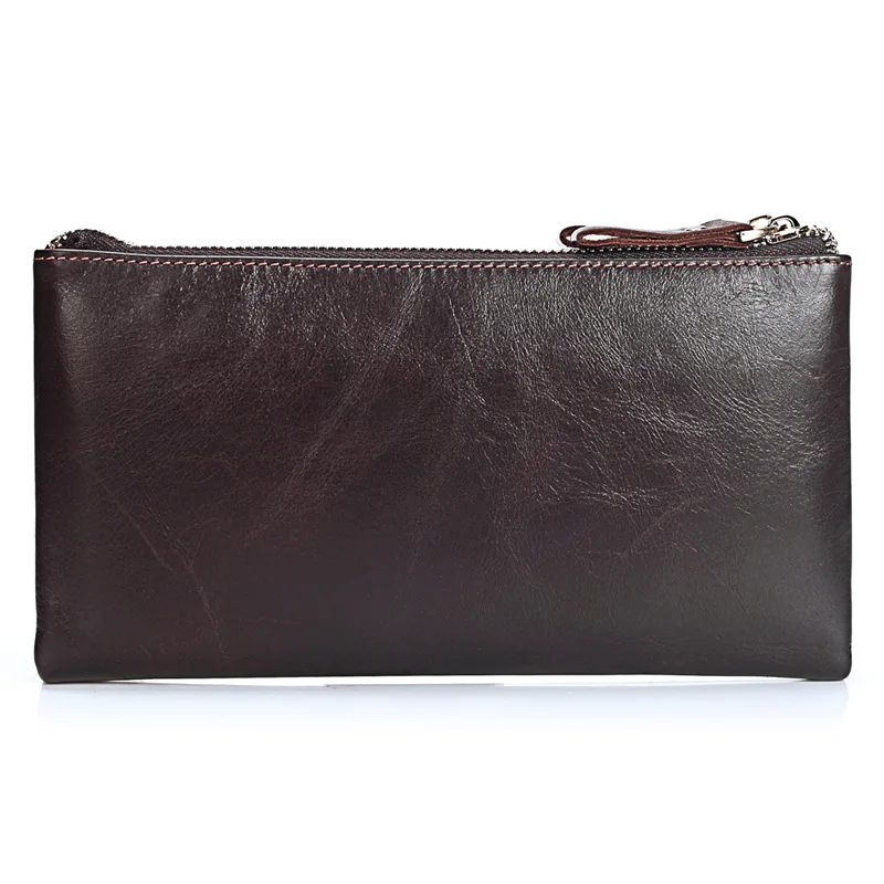 Роскошный блестящий Винтажный Мужской клатч из вощеной воловьей кожи мужские