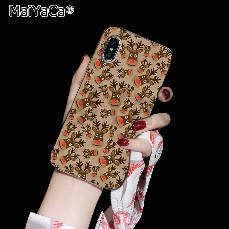4 Чехол для телефона MaiYaCa с принтом счастливого Нового года и рождества для iphone 11 pro 8 7 66S Plus X 10 5S SE XR XS MAX - Цвет: 4