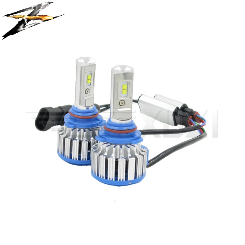 Новый T1 турбо Автомобильный светодиодный налобный фонарь H1 H3 H4 H7 H8 H9 H11 9004 9005 9006 880