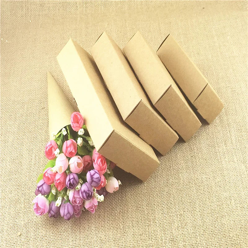 100Pcs/Lot Retro Style Kraft Paper Box 4 Cuboid Design Brown Cardboard For Soap Gift Cookie Egg Tart Cake Craft Decoration | Дом и сад