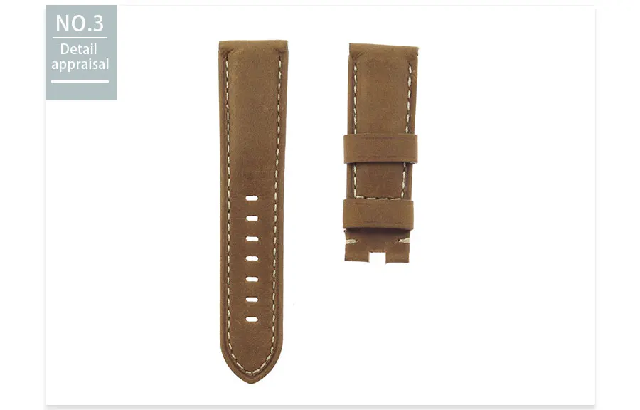 Винтажный качественный ремешок для часов из коровьей кожи для PANERAI, спортивный ремешок, одинарная петля для часов RADIOMIR, База 24 мм, ремешок для часов