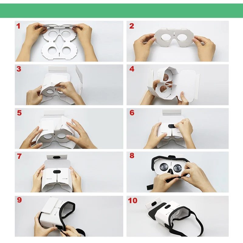 DIY 3D очки VR коробка портативные виртуальной реальности Google картон для смартфонов