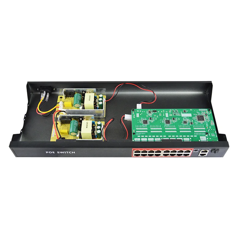 Гигабитный 48V 16 Порты коммутатор питания через ethernet локальная сеть с IEEE 802,3 af/at RJ45 Порты и разъёмы Сетевой коммутатор 10/100/1000 Мбит/с POE 12V камеры