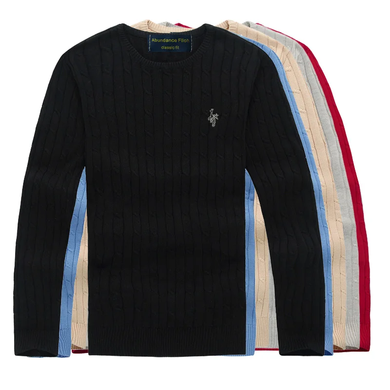

2019 autumn and winter men's O-NECK sweater Korean version of the self-cultivation round neck youth thick sweater brand swe