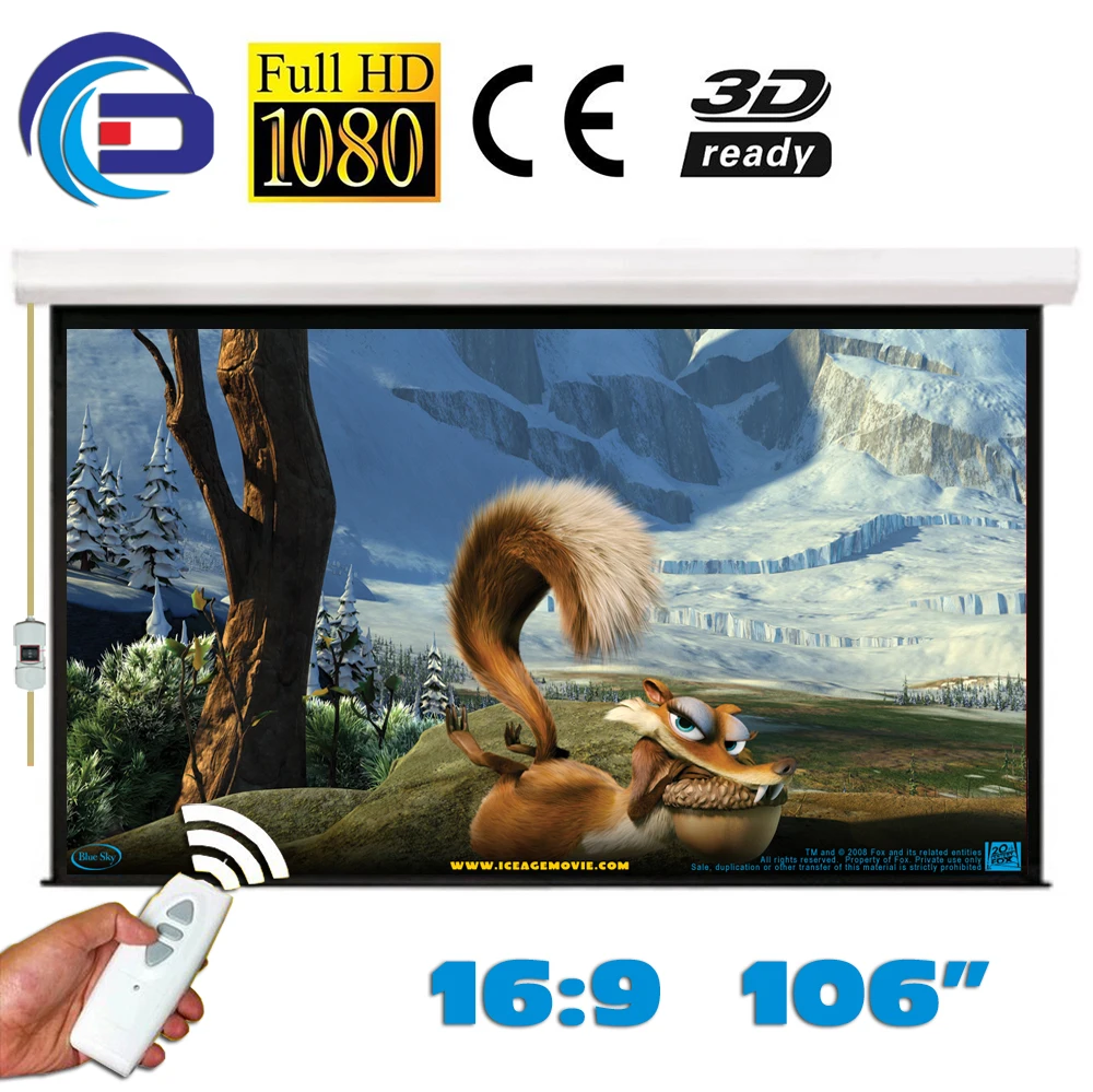Проекционный экран 106 дюйма 16:9 проекционный Pantalla WFFG для Светодиодный одного ЖК