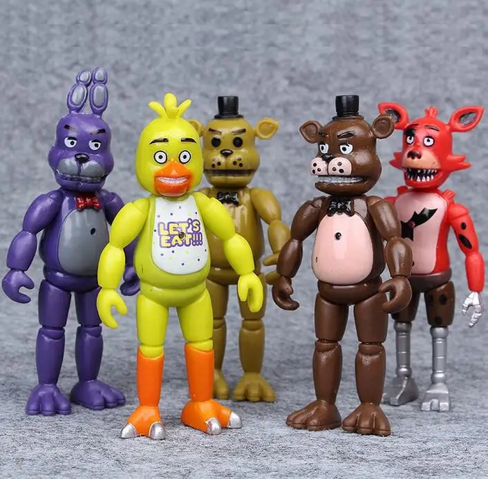 Аниме 6/10/12 шт Five Nights At Freddy's» «пять ночей у Фредди» рисунок Комплект игры с рисунком персонажей из игры «пять ночей в Фредди» Фокси Бонни Freddy Fazbear сестра место модель куклы FNAF игрушка