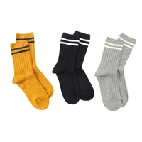 quality 6 pairs stripe women socks breathable cotton skateboard sock meias hosiery 5 color hot sale female comfortable art socks
