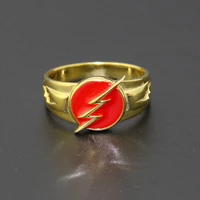 925 sterling silver the flash ring superhero movie men gift ring jewelry