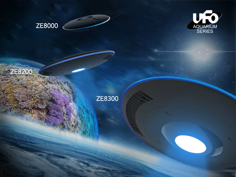 Zetlight UFO ZE 8000 8200 8300 аквариум полный спектр морской воды коралловый риф для аквариума aquario лампа. Мобильный телефон wifi контроль