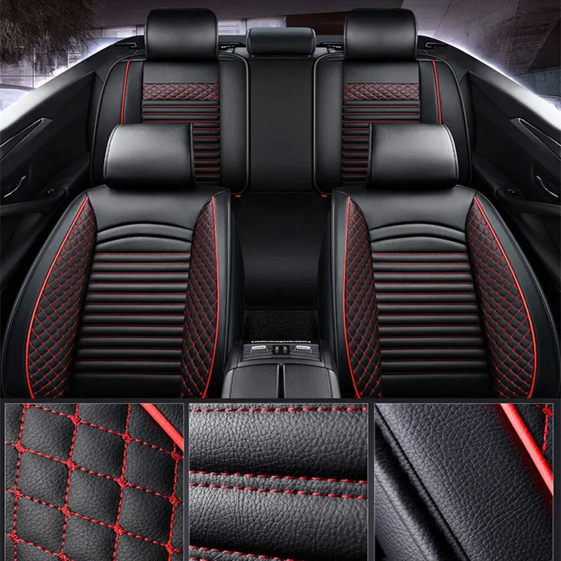 Кожаные чехлы для автомобильных сидений автомобильные защитные аксессуары