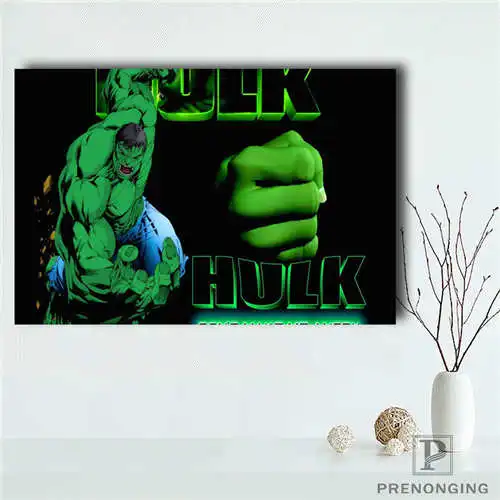 Canvas Poster На заказ холст плакат Невероятный Халк Печатный постер ткань настенное искусство картины для декора гостиной#18-12-05-H-01-9 - Цвет: Canvas Poster