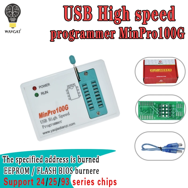 Программатор BIOS MinPro100E MinPro100G для флэш-SPI 24/25/95, чтение и запись, устройство записи USB