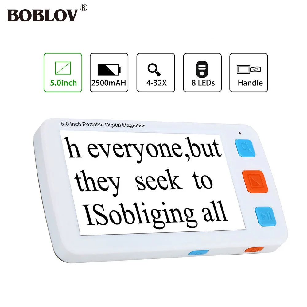 BOBLOV низкая видимость YS011 5 0 &quotlcd 4 32X видео цифровая подвижная Лупа электронная