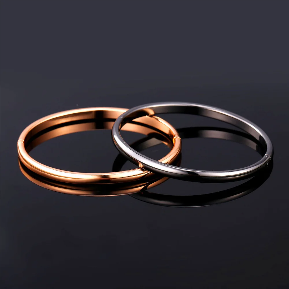 Классический дизайн женские круглые браслеты желтого золота/розового