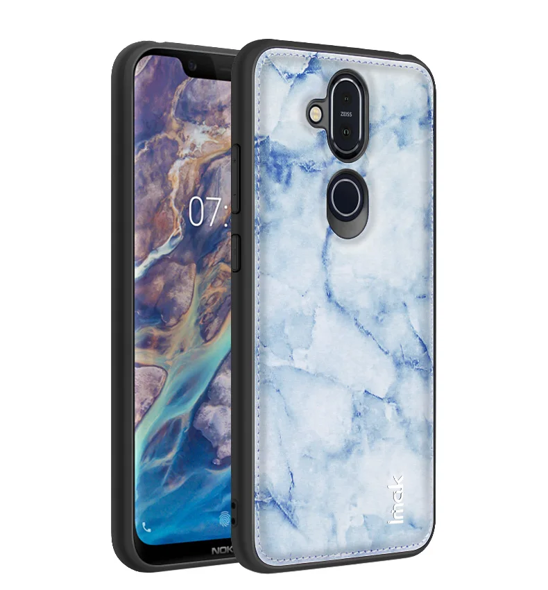 IMAK Для Nokia 8,1 чехол для Nokia X7 тканевое покрытие+ ПК+ ТПУ повышенной прочности и защищенности противоударный с рамки противоударный роскошный чехол-накладка для телефона чехол-Броня защитный щит