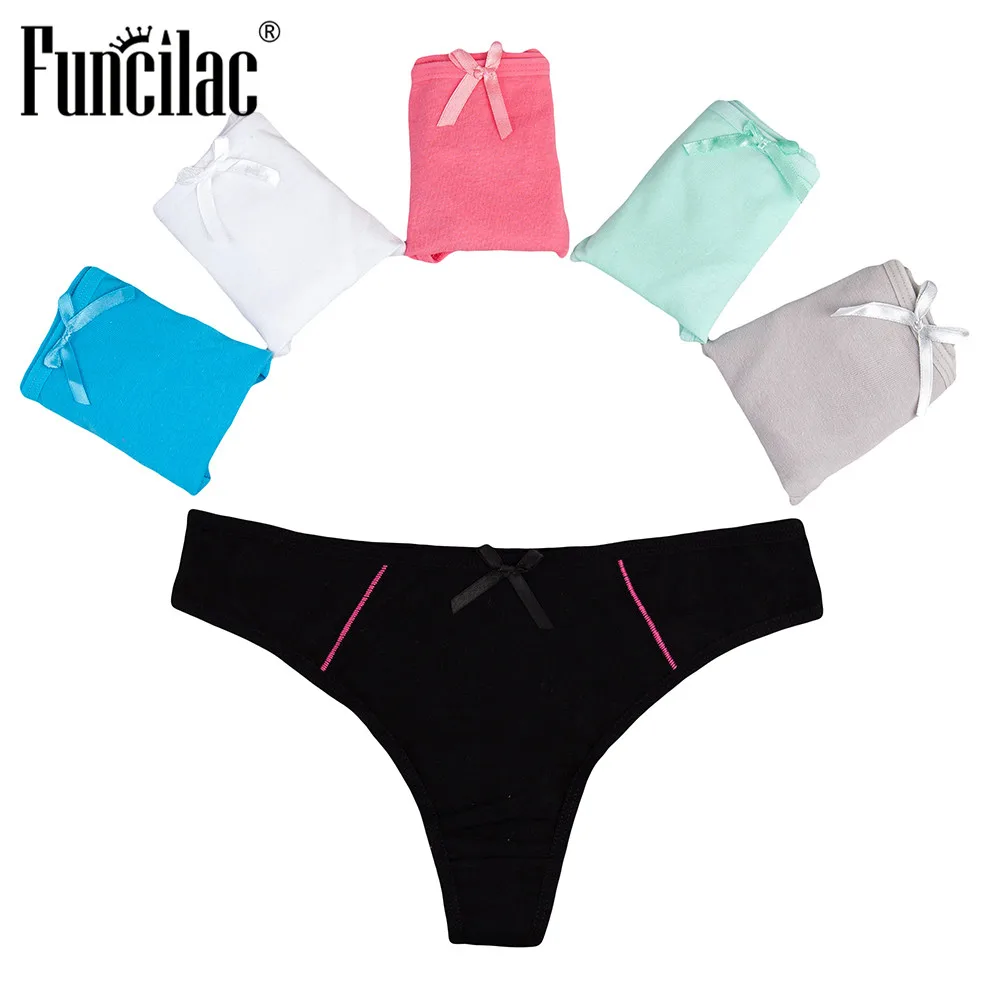 FUNCILAC женское нижнее белье из хлопка сексуальные женские стринги и трусы трусики