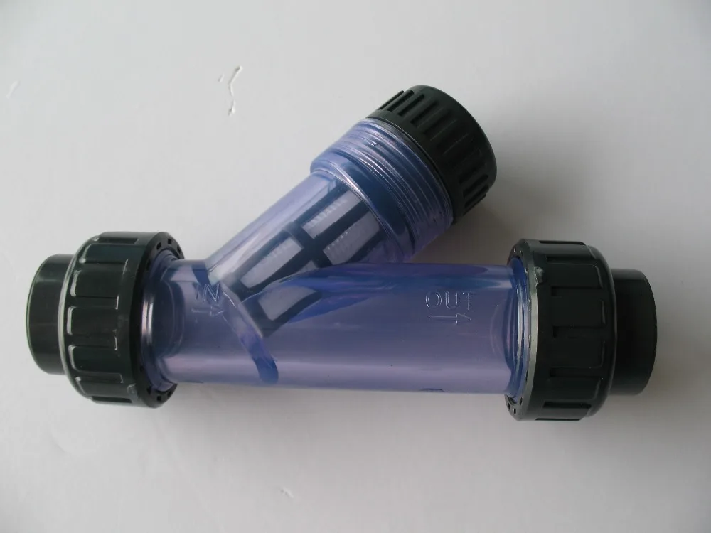 ПВХ ситечко/фитинги/y типа прозрачного фильтр 4 &quotdin или стандарт ANSI |