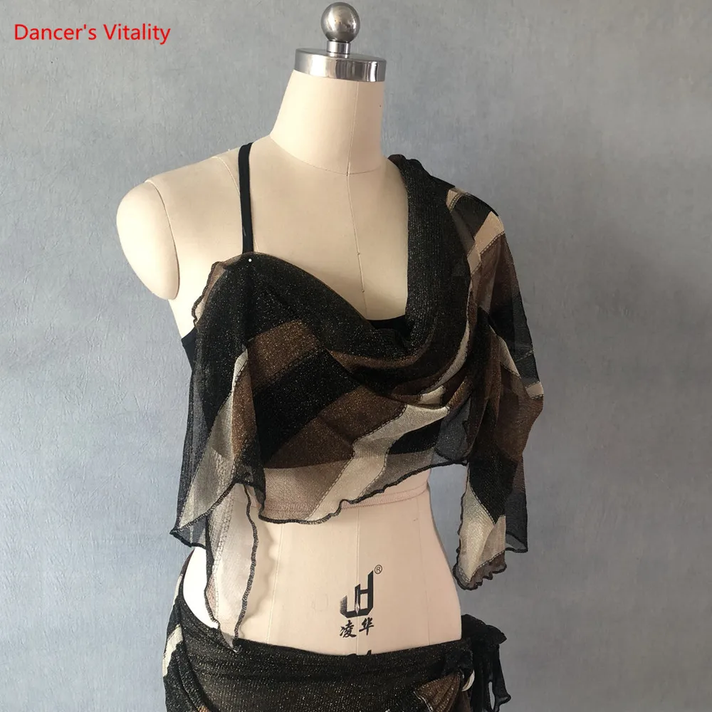 2019 New Design Brown stripe Top+Skirt 2pcs Women Dance Clothes Suit Spring Practice Suits | Тематическая одежда и