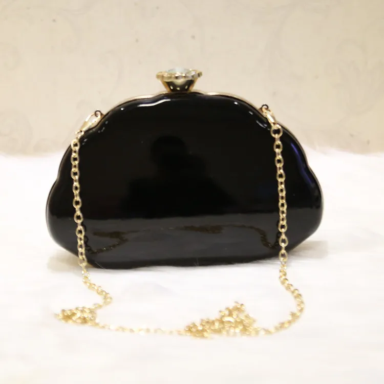 shell Shaped black Брендовые дизайнерские красные бусины в виде сердца, бриллианты, женские вечерние сумки ручной работы, клатчи для свадебной вечеринки, женские сумочки M1348 - Цвет: shell Shaped black