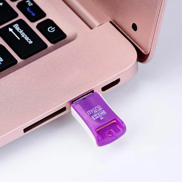 Высокое качество кард ридер фиолетовый мини USB 2 0 высокоскоростной Micro SD TF T Flash