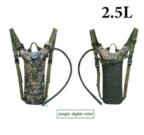 Molle военный тактический рюкзак для воды, сумки для велоспорта, походов на открытом воздухе, походов, охоты, сумка для воды, рюкзак для альпинизма - Цвет: 2.5L Jungle Digital