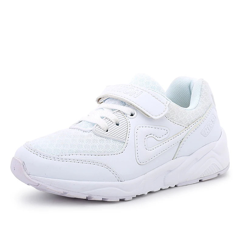 Обувь с дышащей сеткой кожа Кроссовки для девочек мальчиков Дети Белый